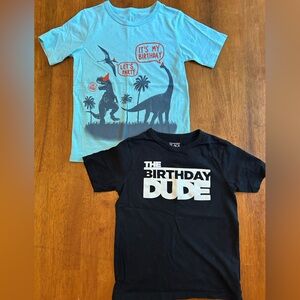 Birthday Boy T-Shirt Bundle | Size 5T | 2-Pack | Dino + Birthday Dude 🎉